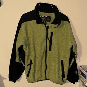 Mountain Hardwear Green and black Fleece Jacket Size 14